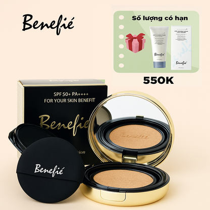 Ampoule Cushion Phấn Nước Benefie' Chống Nắng, Bền Màu, Kiềm Dầu, Căng Bóng Che Phủ Cao SPF50 PA++++