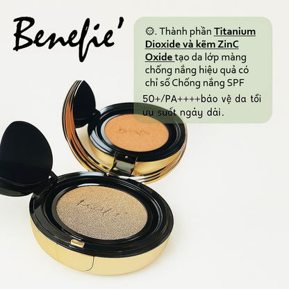 Ampoule Cushion Phấn Nước Benefie' Chống Nắng, Bền Màu, Kiềm Dầu, Căng Bóng Che Phủ Cao SPF50 PA++++